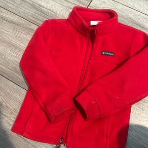 Columbia red 4T fleece